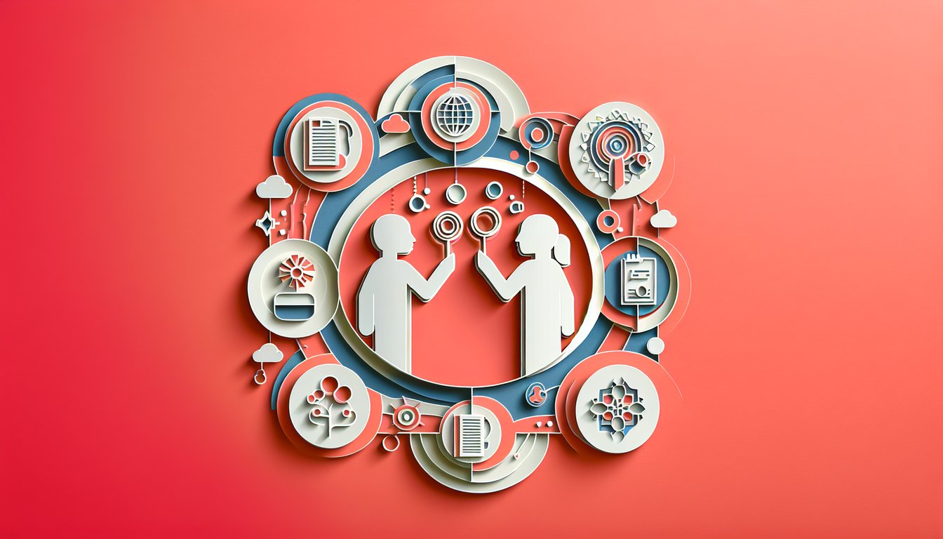 Paper art illustration for a friendship knowledge quiz on a coral background