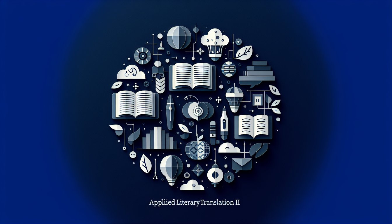3D voxel art depicting Applied LiteraryTranslation II course material