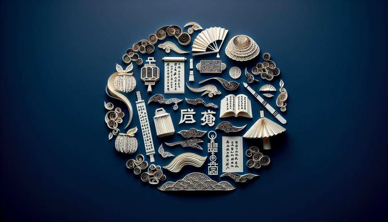 3D voxel art representing Masterpieces of East Asian Lit course