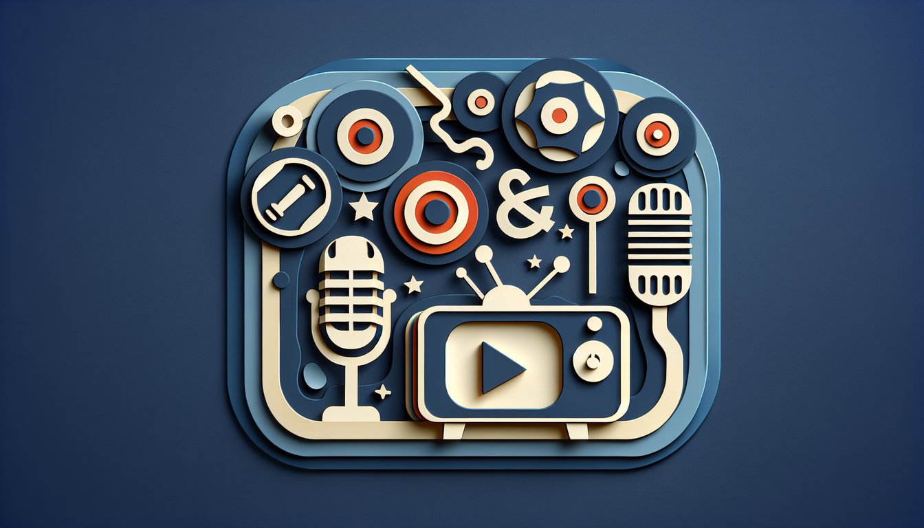 Paper art style Lucy Ricardo trivia quiz on dark blue background with quiz icons, title text and decorative shapes