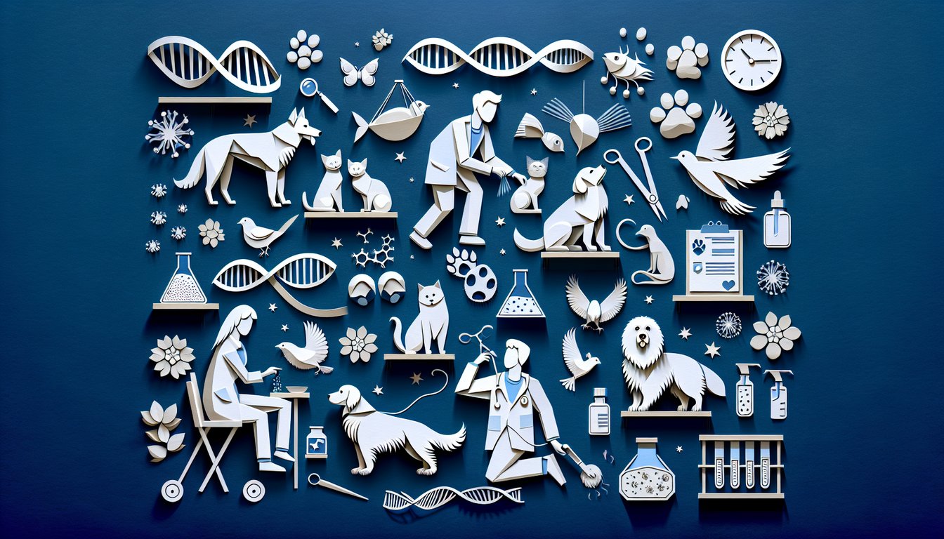 3D voxel art showcasing The Science of Pets and How to Care for Them course
