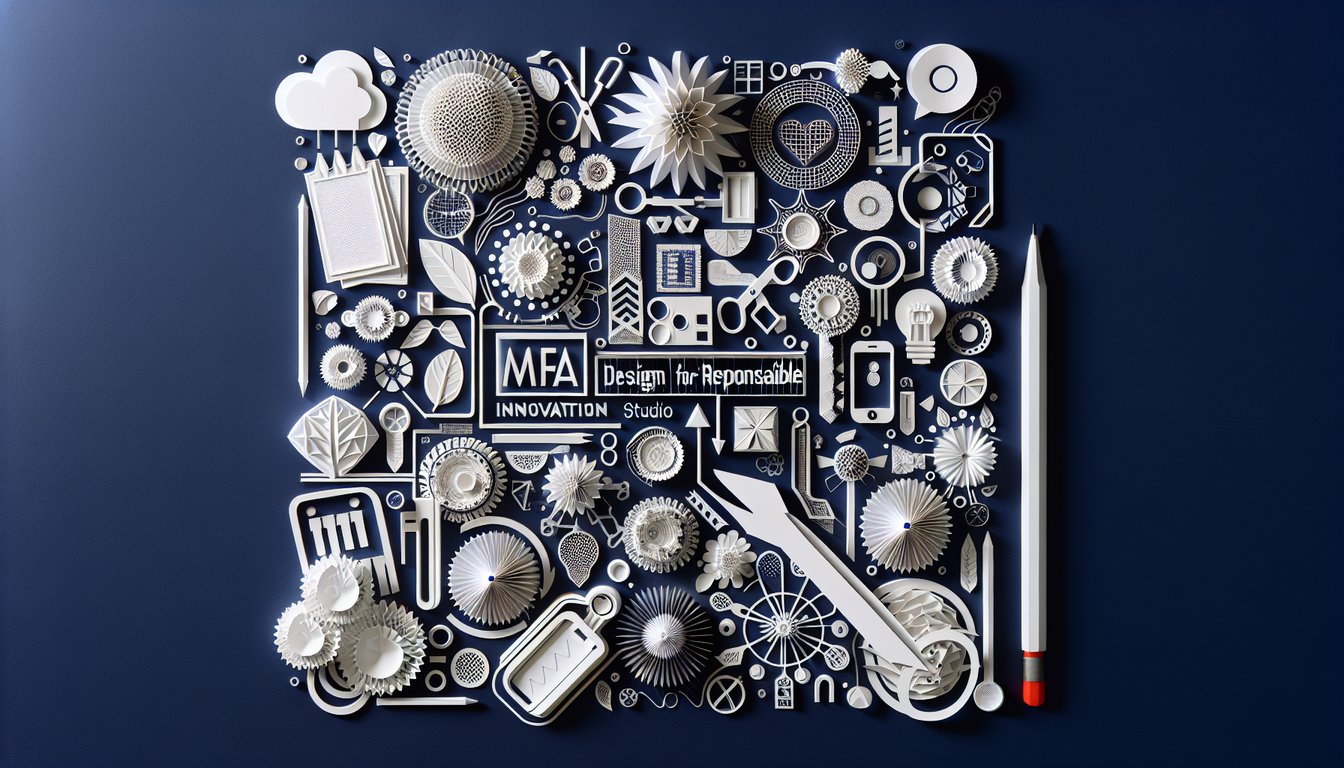 3D voxel art showcasing MFA Design for Responsible Innovation Studio course
