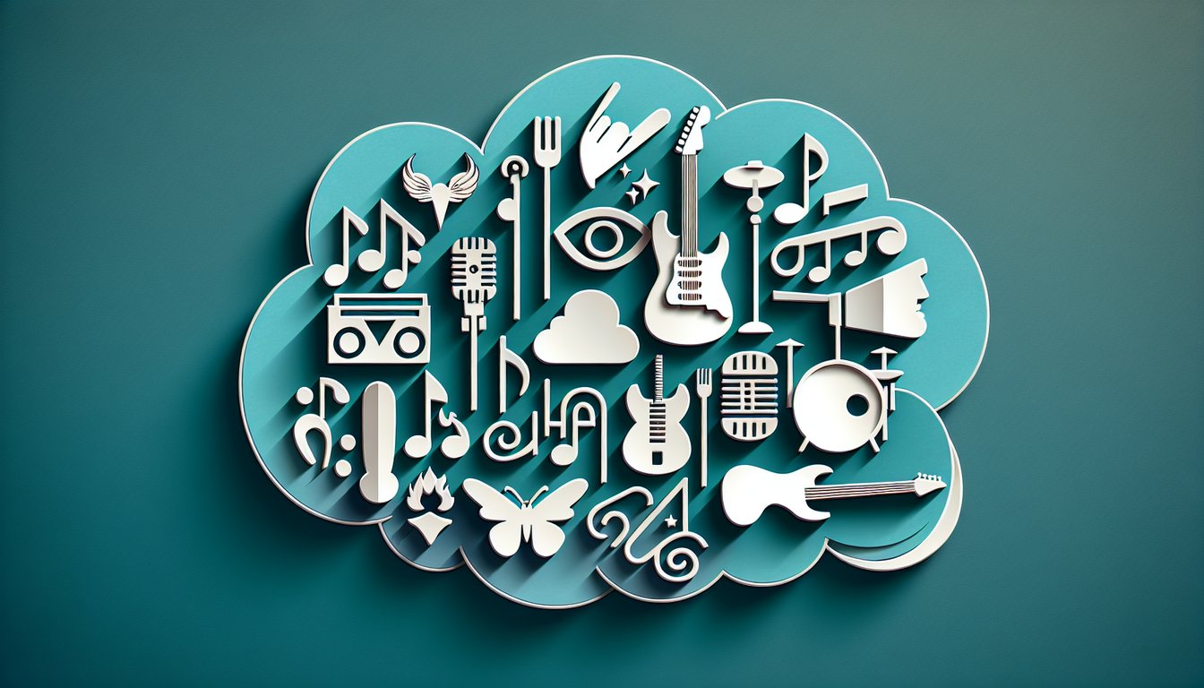 Paper art illustration for Slipknot quiz on a teal background