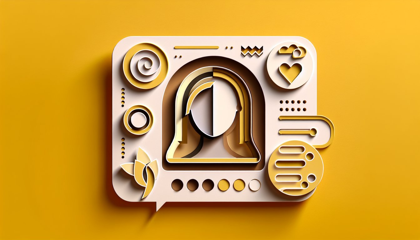Paper art illustration for a free Undertale AU Sans identity quiz on a golden yellow background