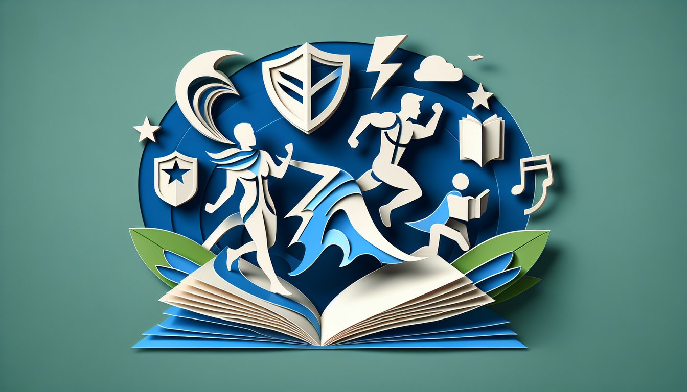 Marvel character quiz paper art illustration on teal background
