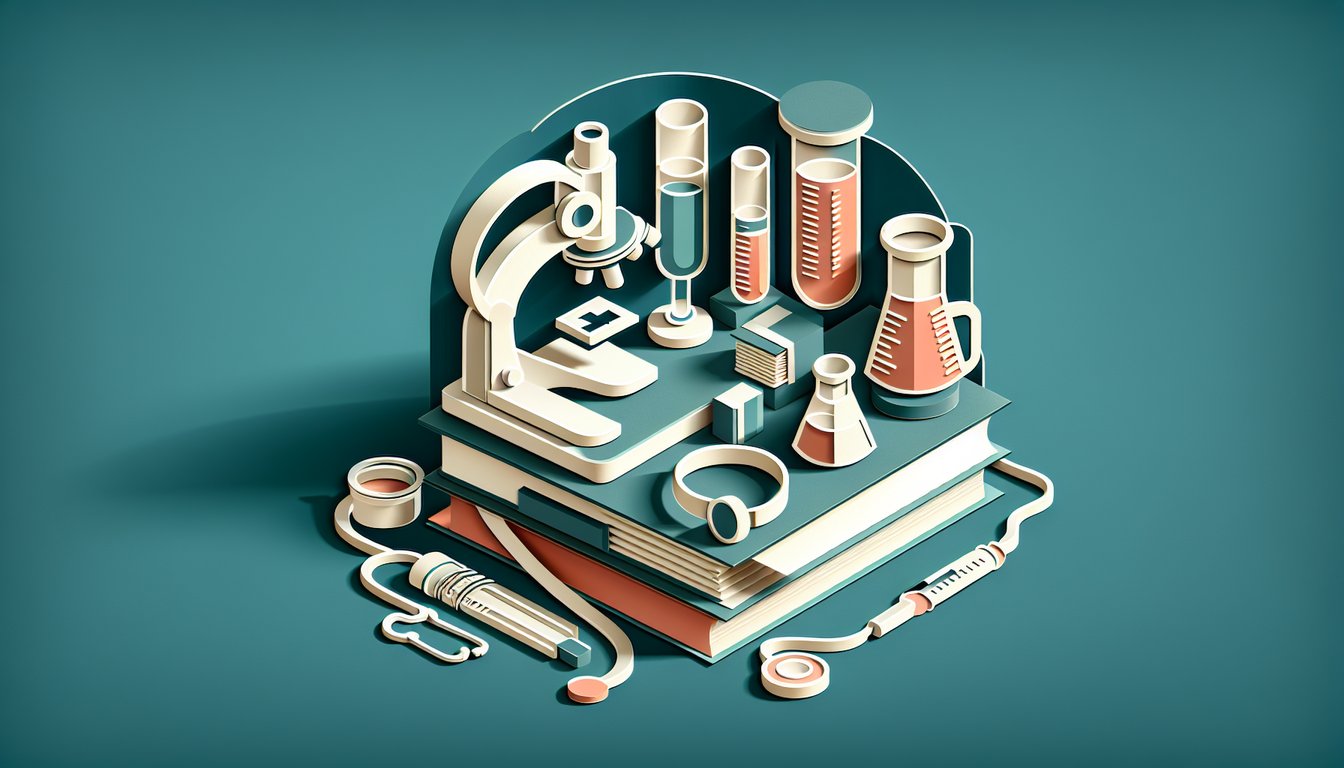 Paper art style medical terminology quiz design on teal background with anatomical icons term cards and score indicators