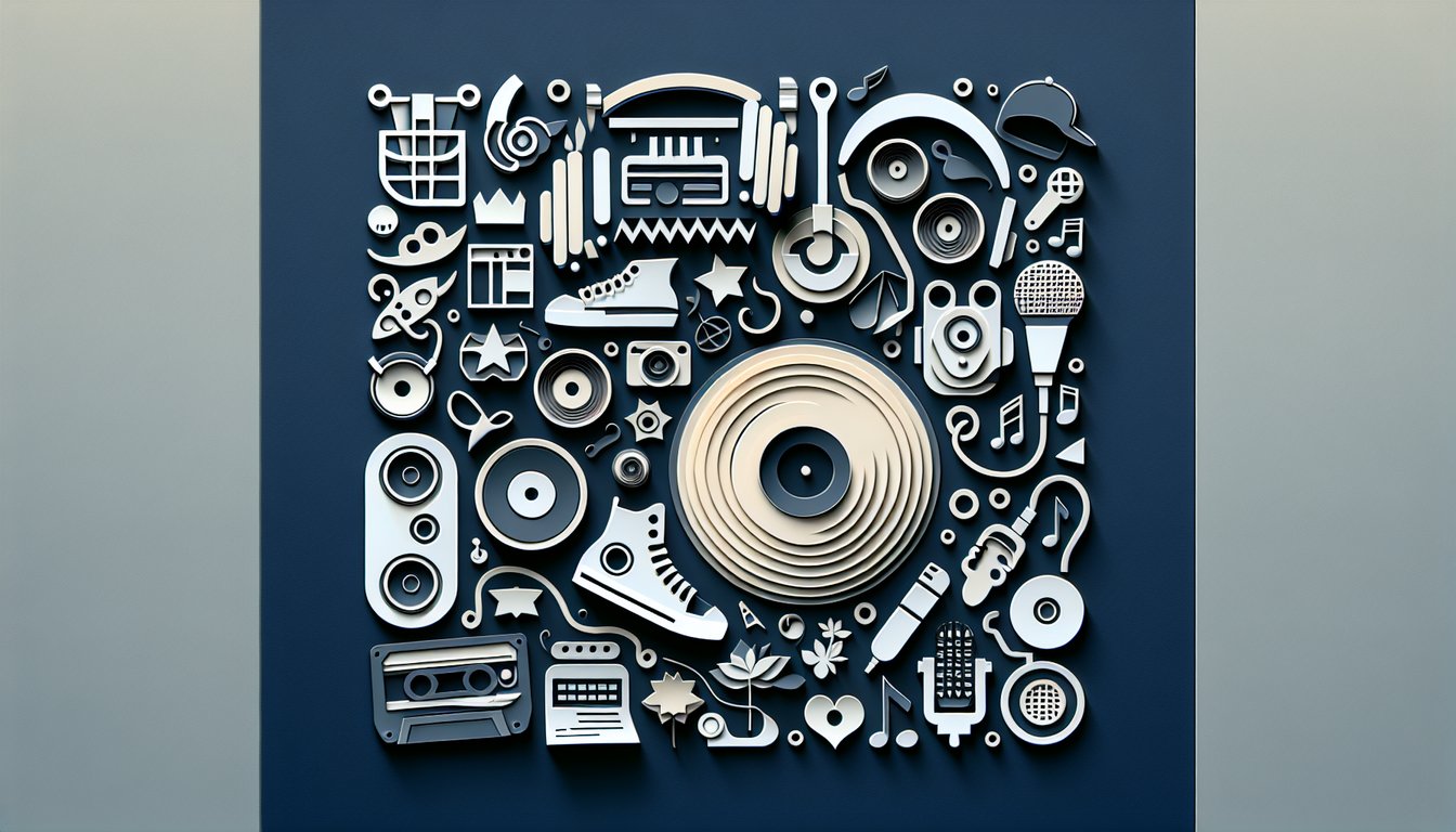 Paper art illustration with colorful cutouts on dark blue background for Odd Future alter ego personality quiz