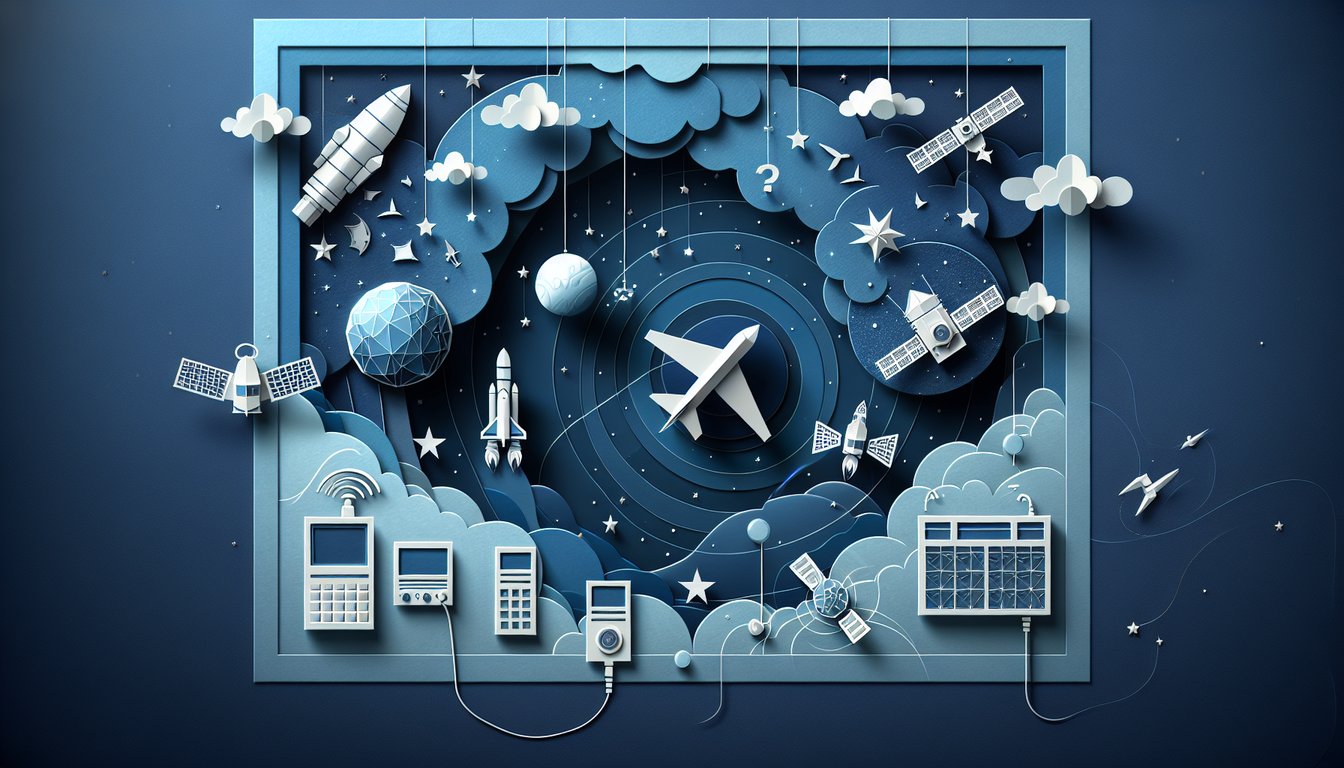 3D voxel art illustrating the study of Aerospace Control Systems course