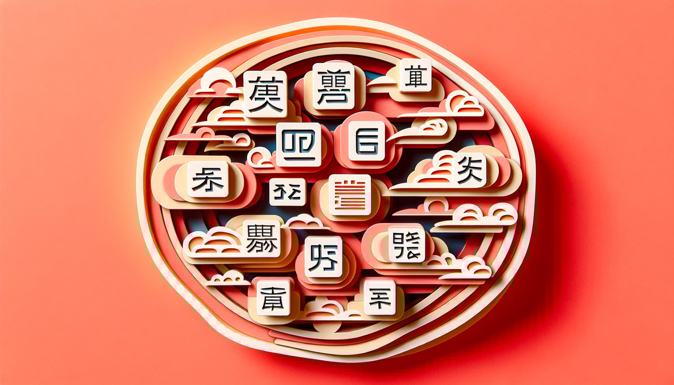 Paper art of Katakana symbols on a coral background with quiz invite to test Japanese writing speed and character knowledge.