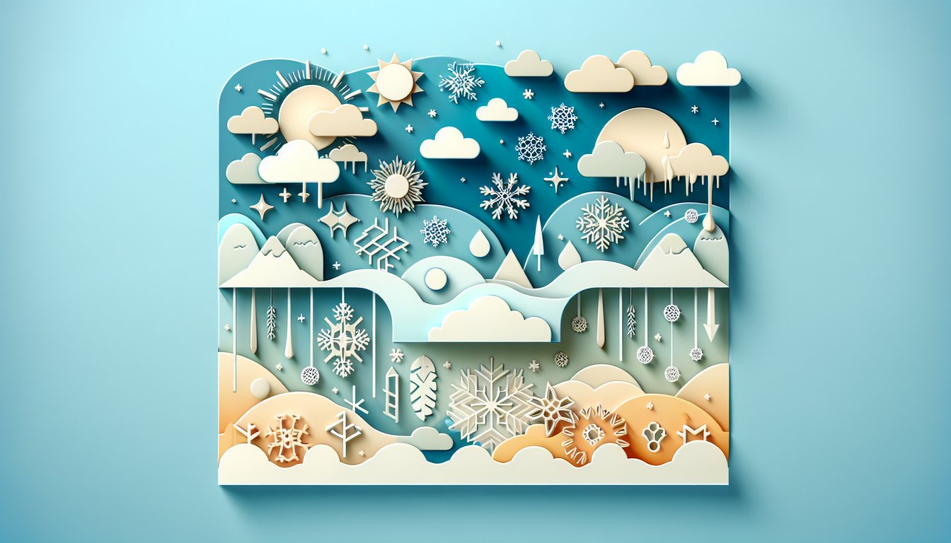 Paper art illustration for Cold Personality Test quiz on a sky blue background