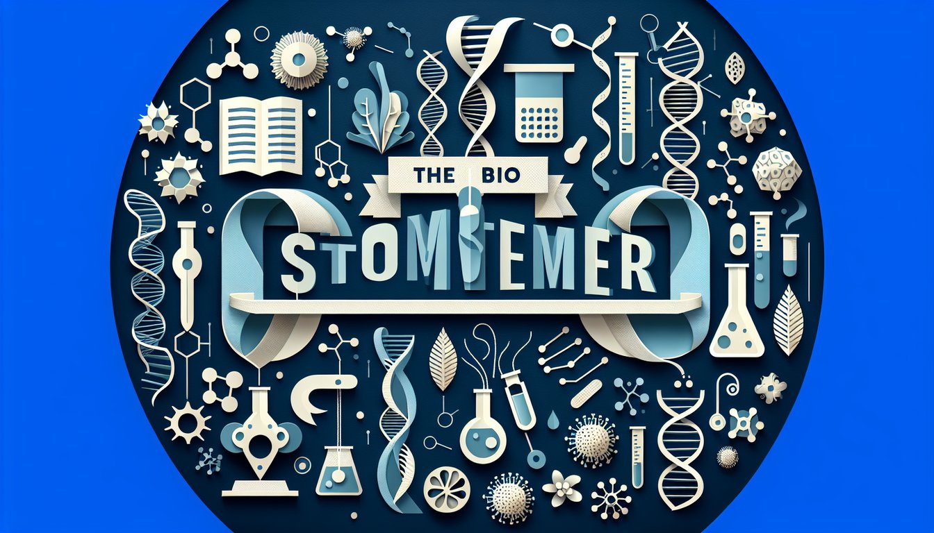 Paper art promoting Bio Semester Showdown, a biology trivia quiz for high school students exam preparation.
