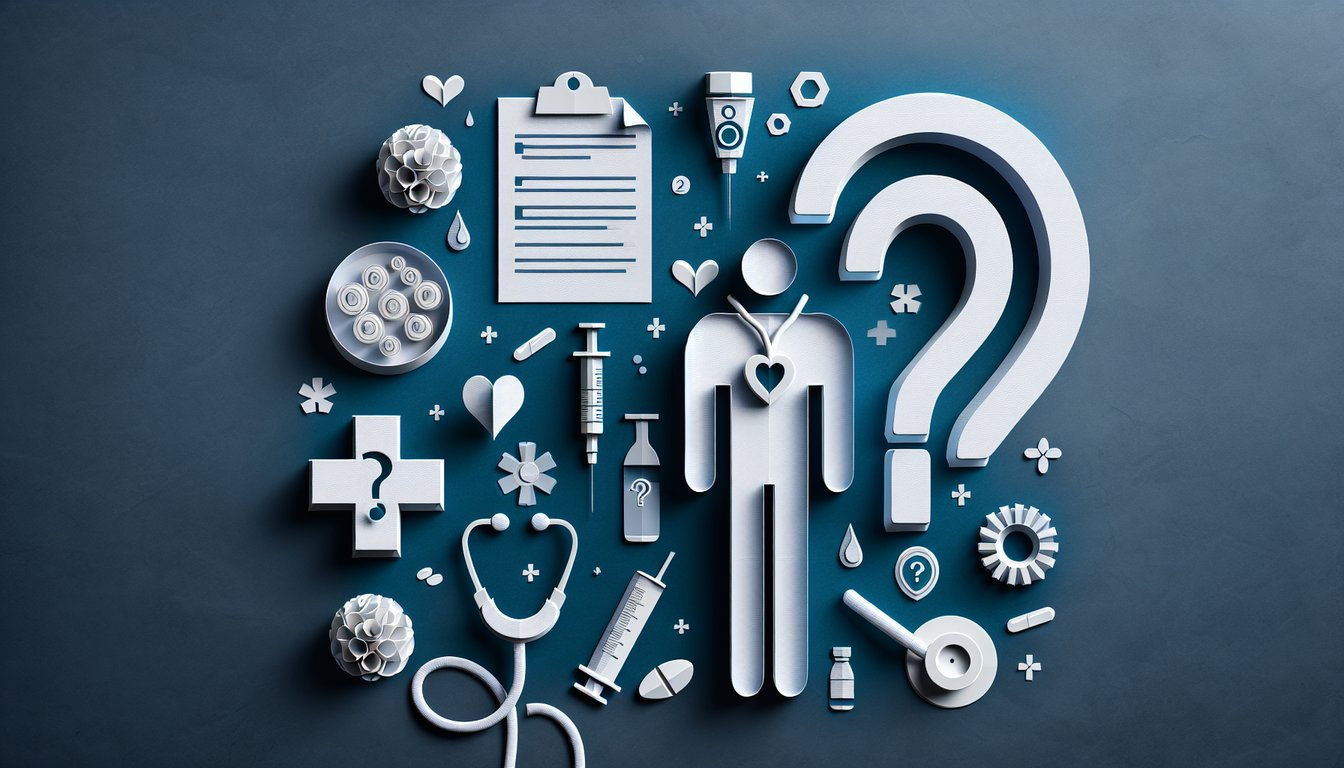 Colorful paper art displaying symbols related to Clinical Skills Knowledge Assessment Quiz
