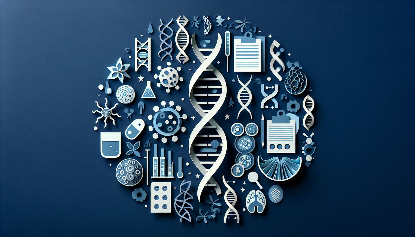 Paper art representing a trivia quiz on genetic mutations for high school biology students.
