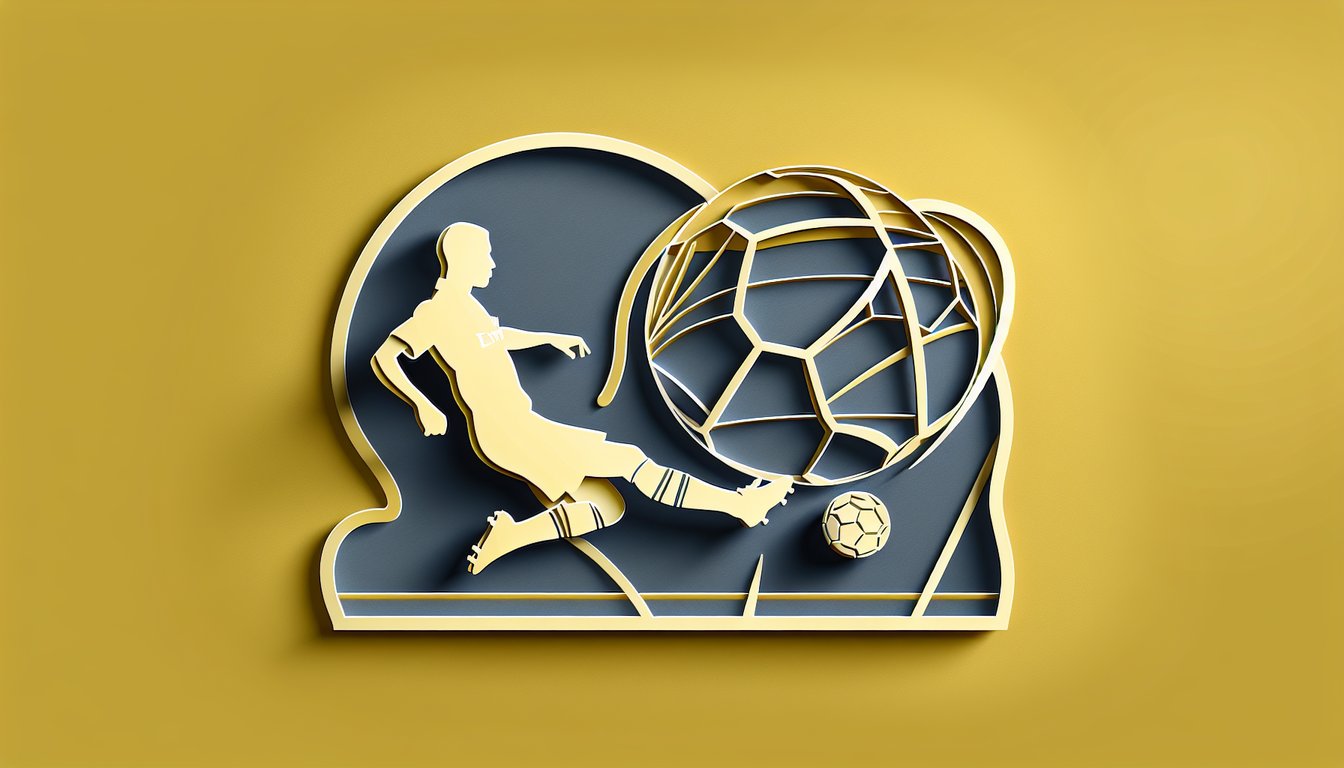 Paper art football cannon crest on yellow background with Arsenal FC quiz text.