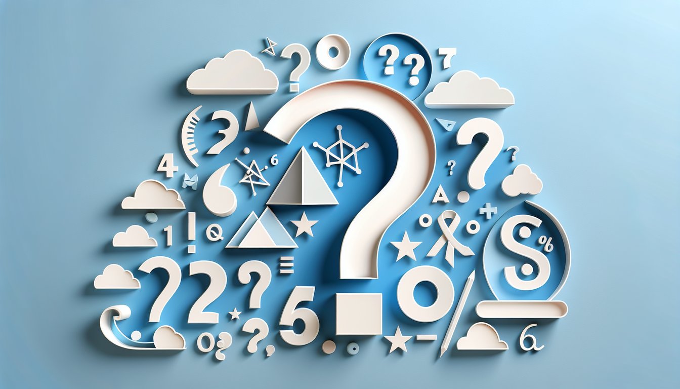 Paper art numbers and math symbols on sky blue background promoting class 6 maths quiz chapter 1 knowing our numbers