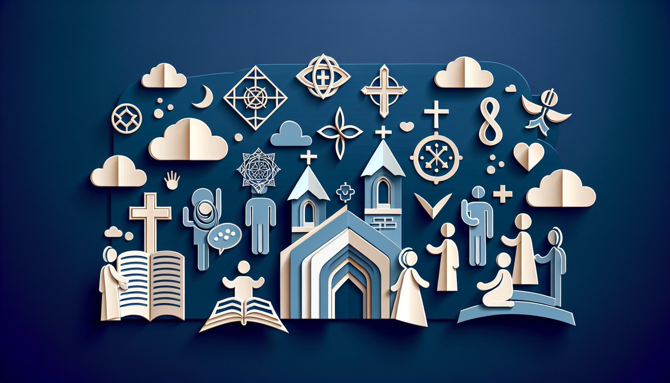 3D voxel art representing the course Religion and Society in West II