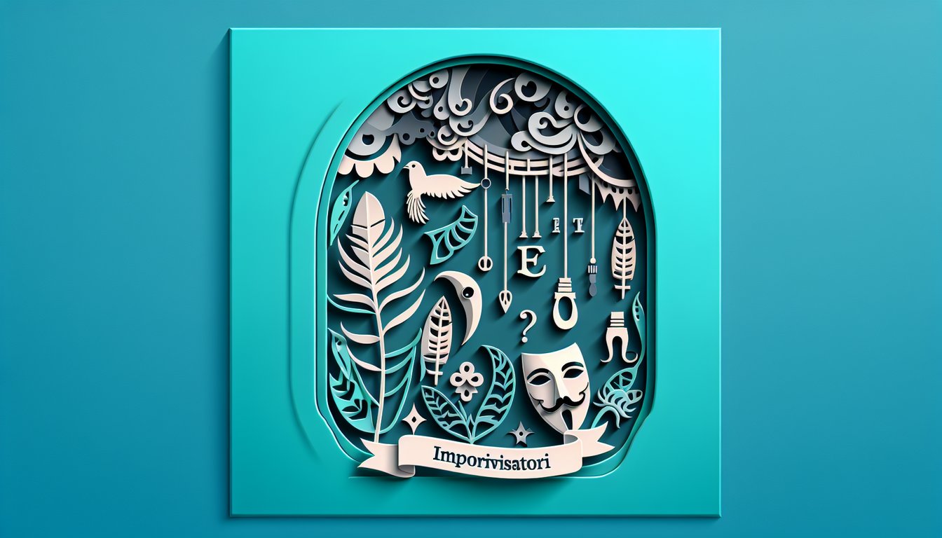 Paper art mask skull and clock on teal background for free Masque of the Red Death vocab quiz
