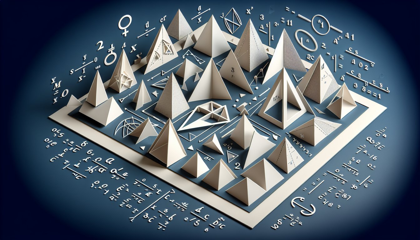 Paper art congruent triangles dark blue background angle markers side labels ASA proofs triangle inequality quiz