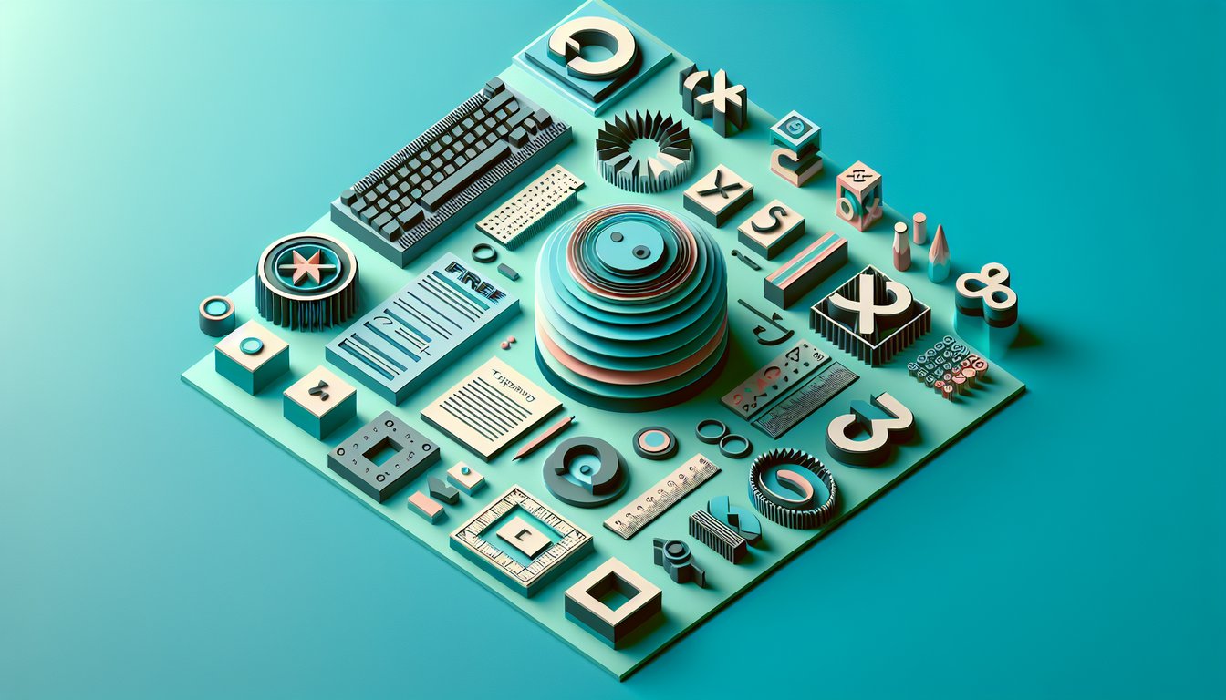 Paper art illustration highlighting x height cap height baseline points for typography anatomy quiz on teal background
