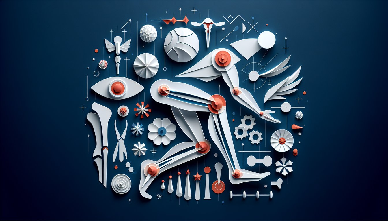 Paper art illustrating a trivia quiz on joint anatomy and mechanics for high school biology students