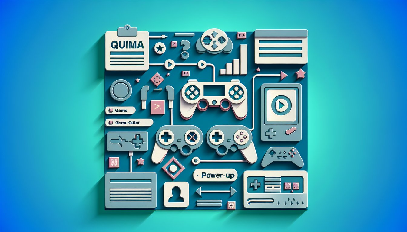 Paper cut style illustration of Touhou characters and quiz elements on teal background