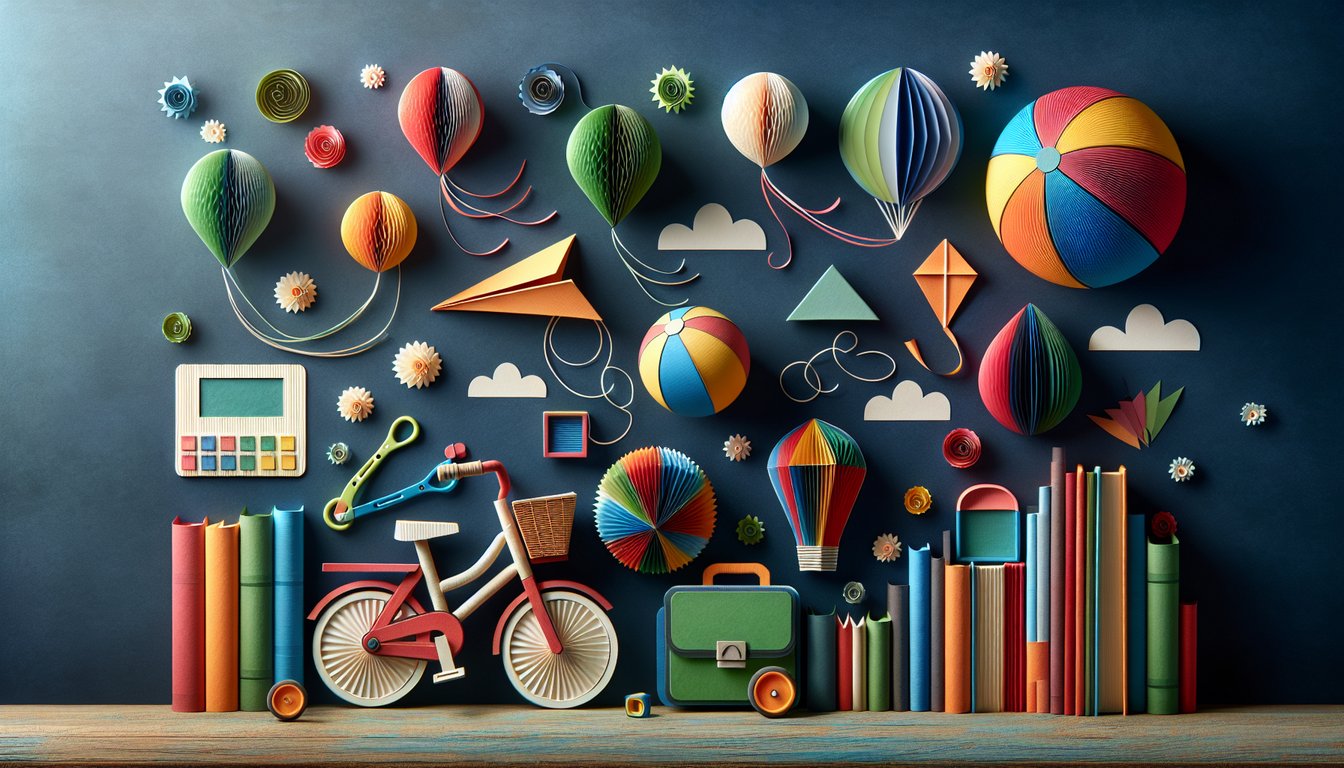 3D voxel art depicting various aspects of Middle Childhood course.