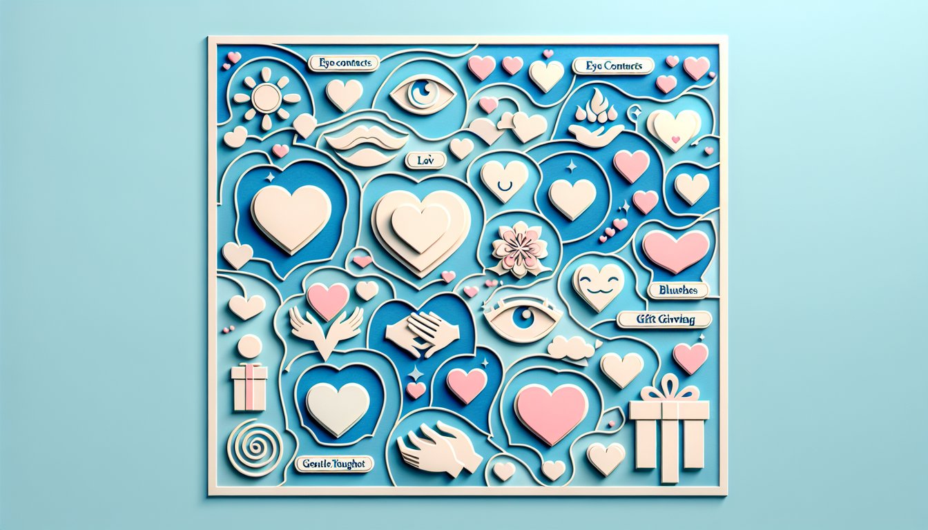 Paper art illustration for Do I Like Them quiz about decoding feelings on a sky blue background