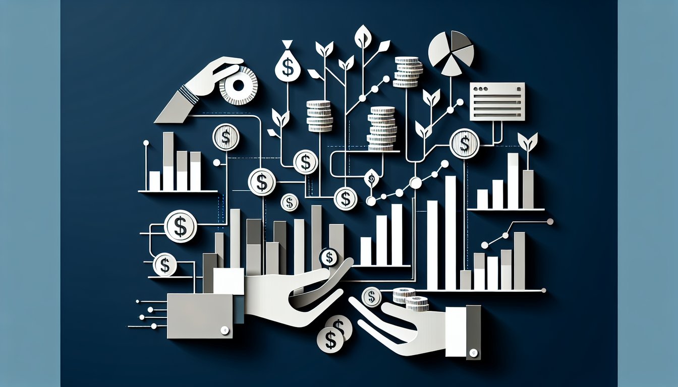 3D voxel art illustrating the course Topics in Economics