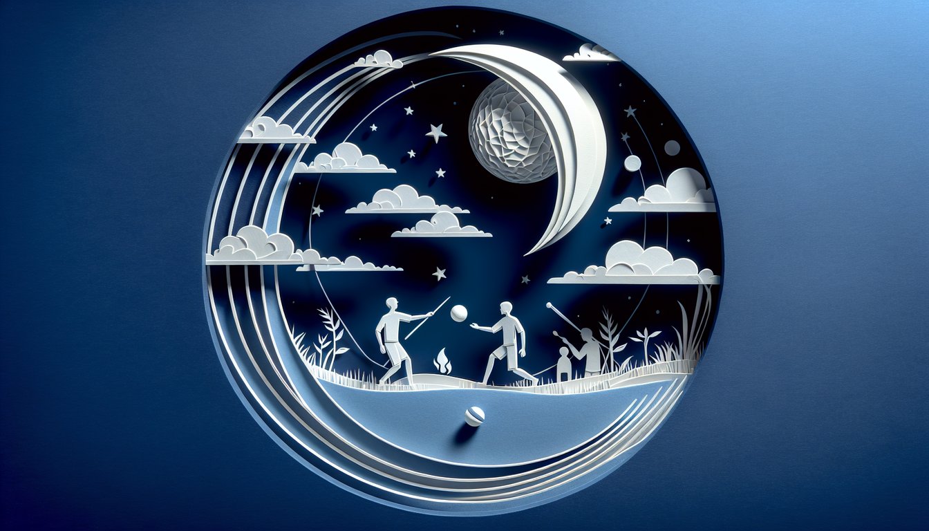 Paper art illustration for friendship quiz on dark blue background