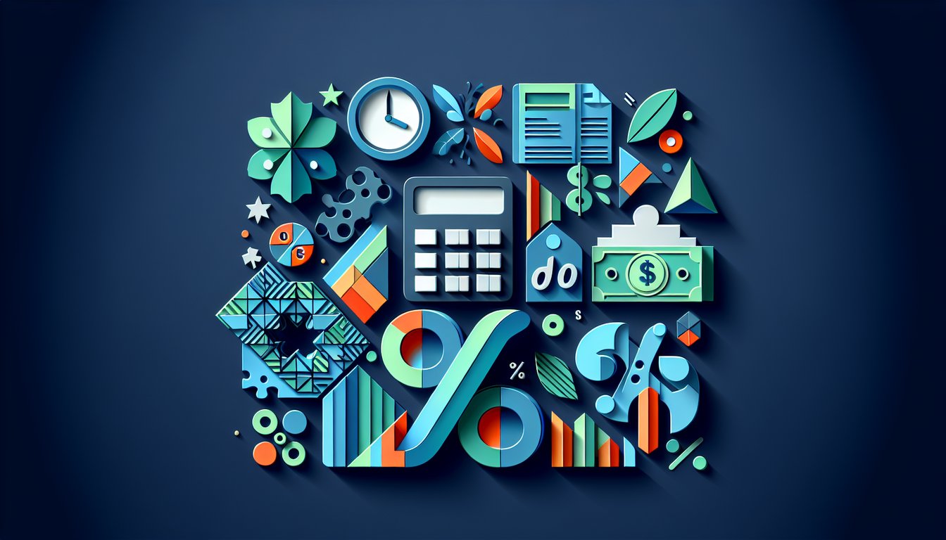 Colorful paper art depicting elements related to a Tax Knowledge Assessment Quiz.