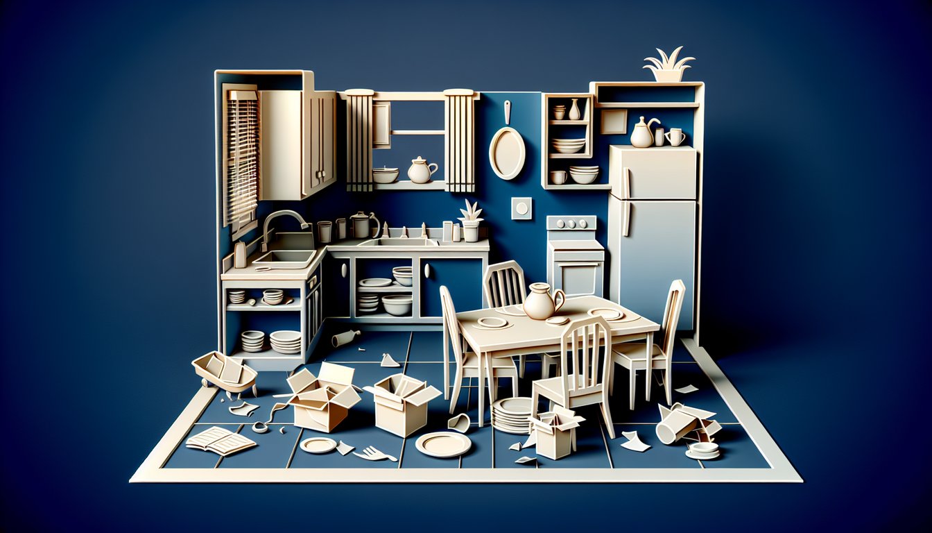 Paper art quiz illustration for Reba TV Show Season 1 Episode 1 knowledge test on dark blue background