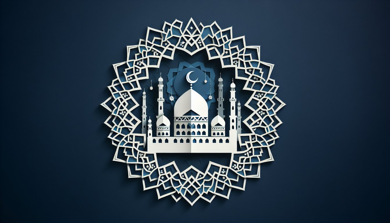 3D voxel art illustrating the course Introduction to Islam
