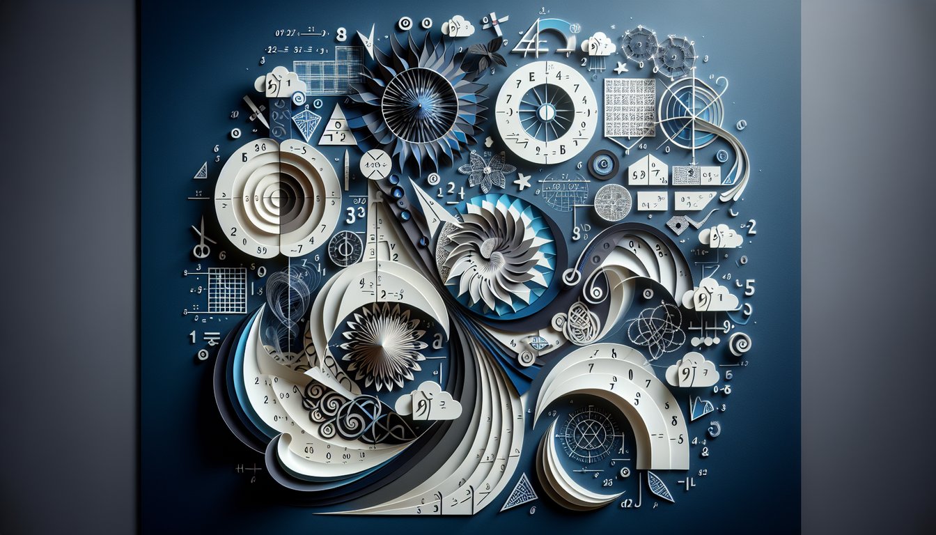 Paper art promoting Permutations  Combinations Challenge for high school math students.