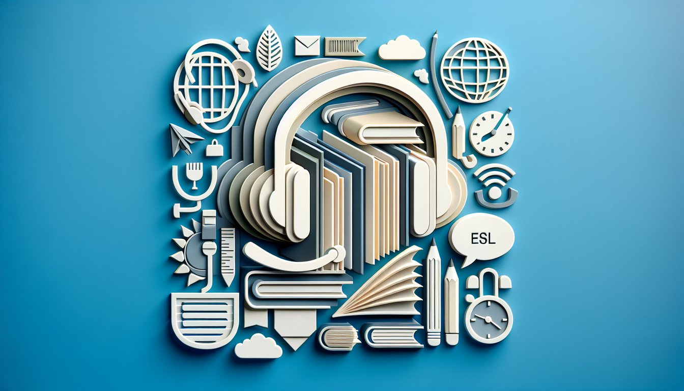 paper art illustration with quiz elements including pencil book question mark and roadmap icons on a sky blue background.