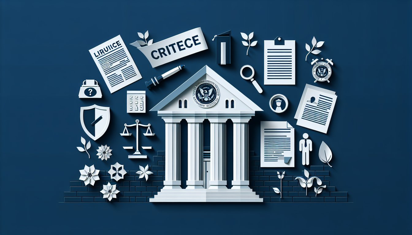 Colorful paper art depicting elements related to a Law Enforcement Governance Knowledge Test quiz