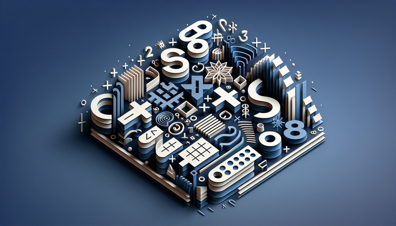 Paper cut numbers and arithmetic symbols on dark blue background promoting a free basic maths quiz challenge