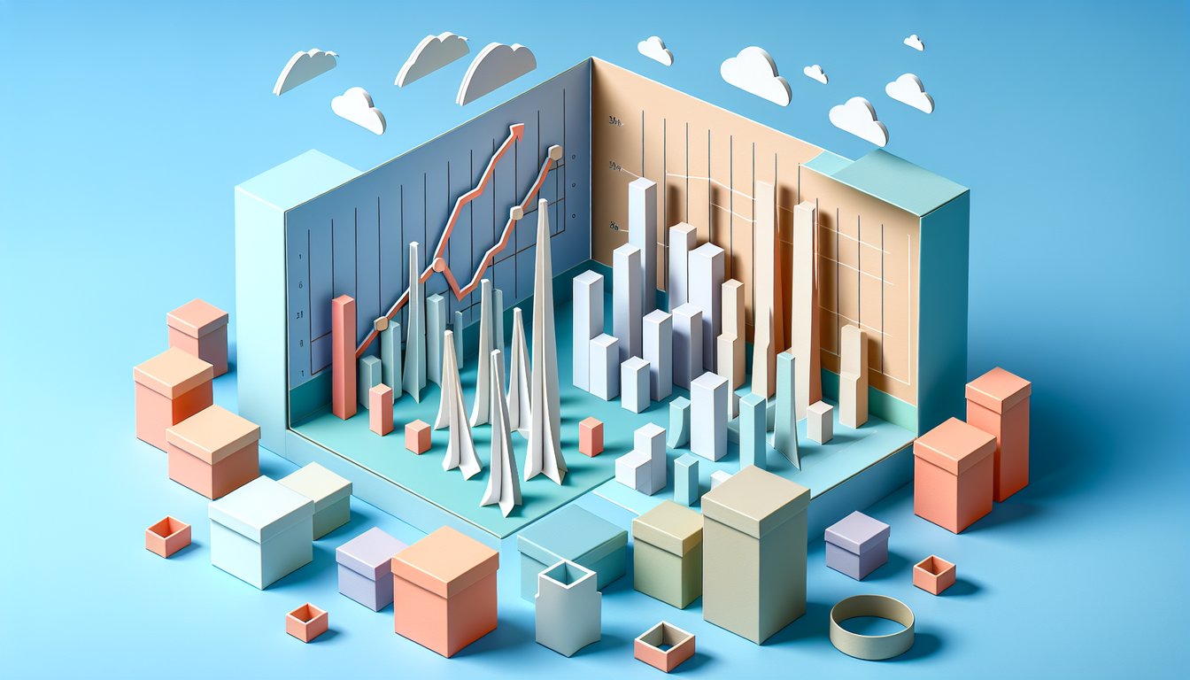 Paper art style box-and-whisker plot illustration with quiz title on sky blue background