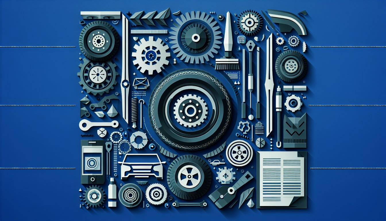Colorful paper art depicting elements related to an Automotive Wiper Blade Knowledge Quiz.