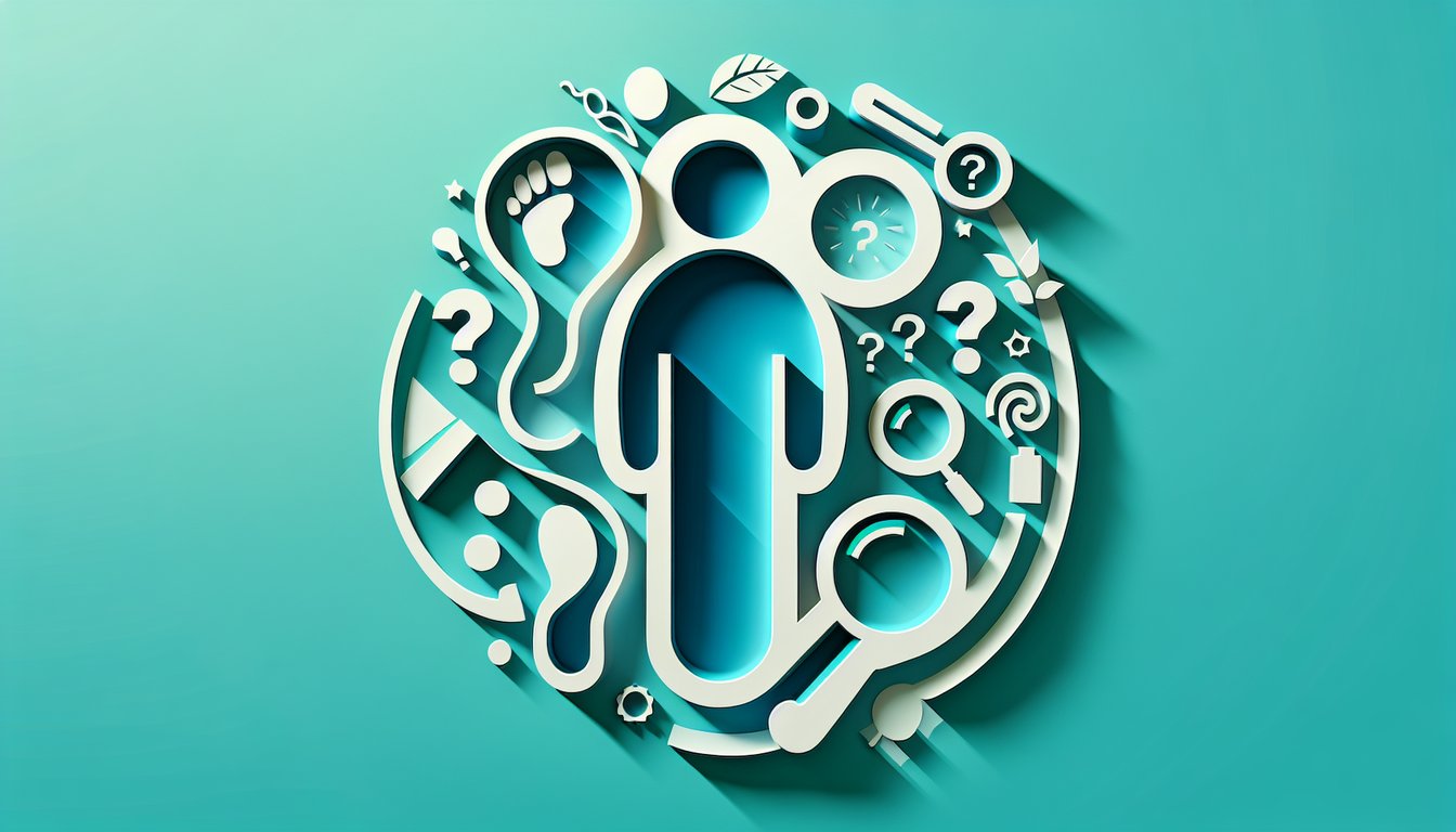 Paper art illustration for Among Us quiz to find matching SUS character on teal background
