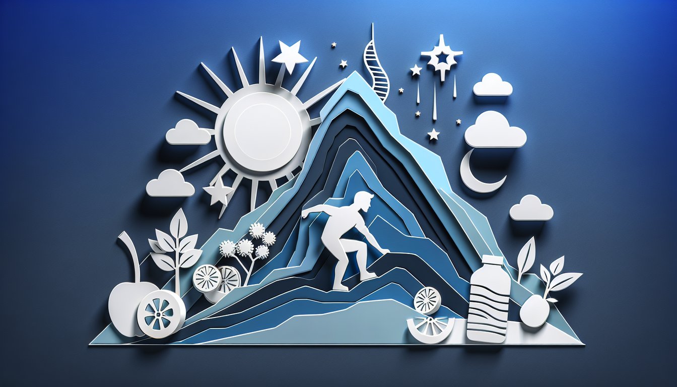 Paper art illustration for energy zapping quiz on a dark blue background