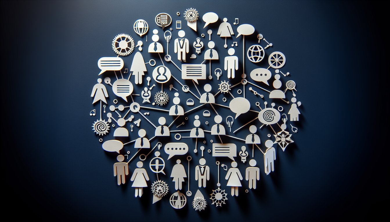 3D voxel art symbolizing Organizational Communication and Diversity course