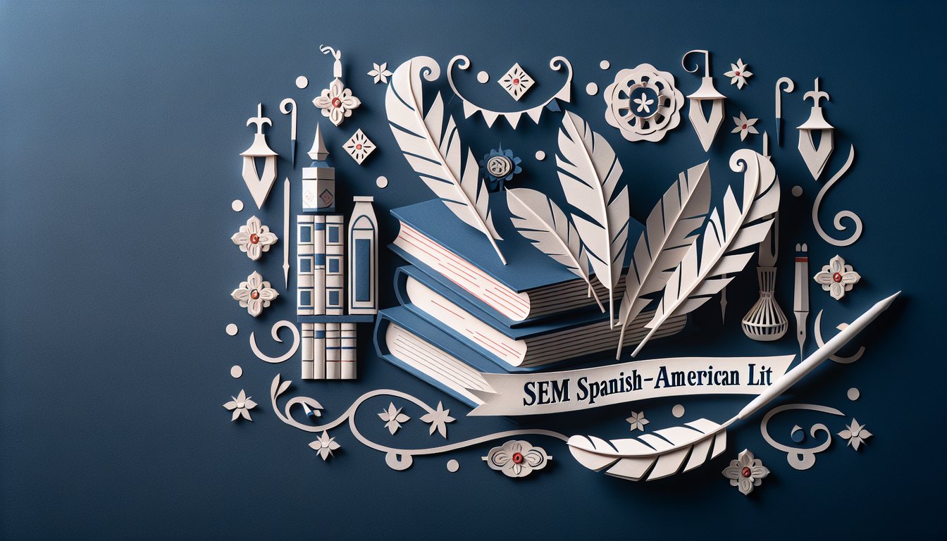 3D voxel art representing Sem Spanish-American Lit course material