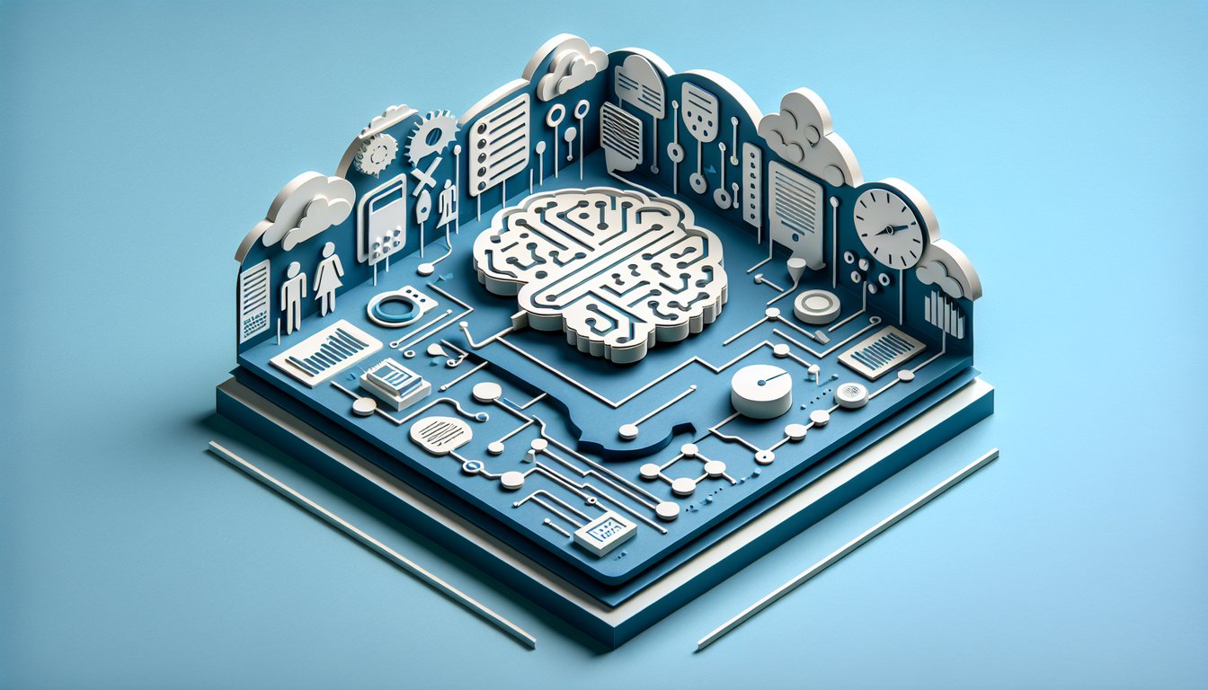 Paper cut art brain puzzle pieces with bar chart on sky blue background representing free online IQ test.