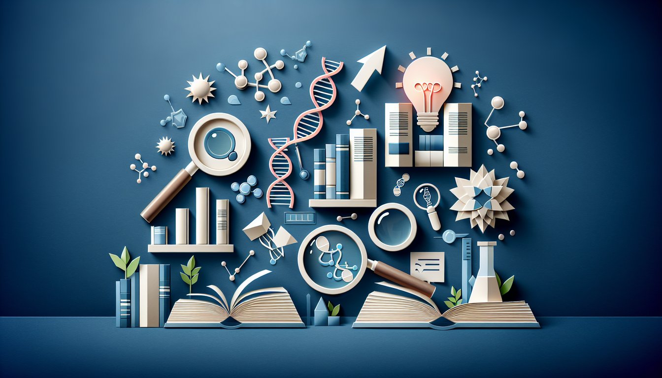 Paper art depicting a trivia quiz for high school biology exam preparation
