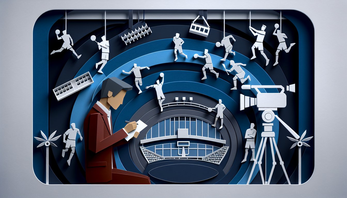 3D voxel art representing Introduction to Sports Journalism course