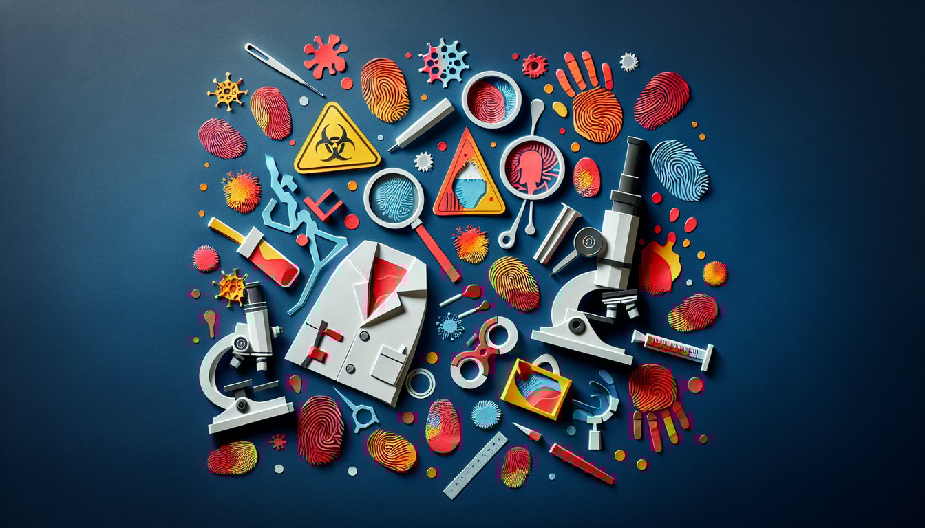 Colorful paper art representing a quiz on Medical Examiner Follow-Up Procedures.