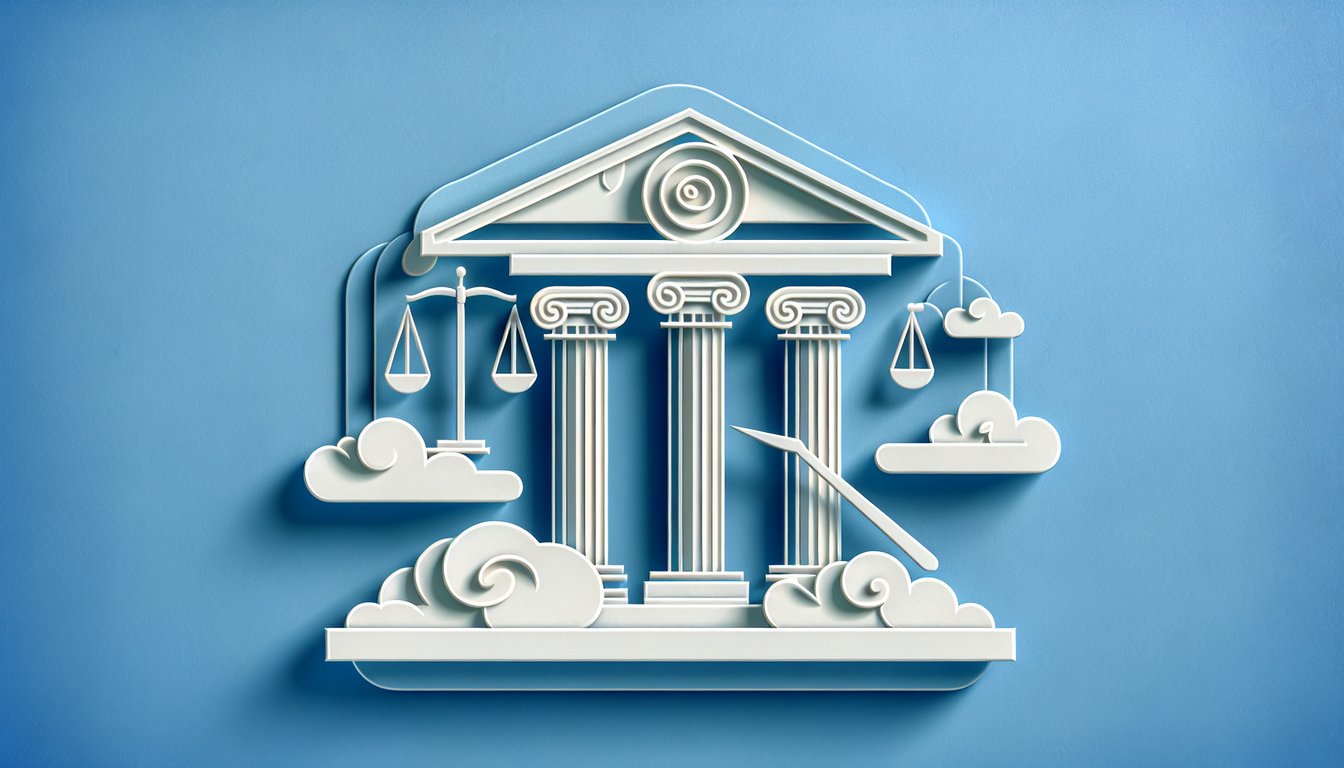 Paper art showing fraternity pledge pin quiz on sky blue background inviting symbol smarts and dues knowledge challenge