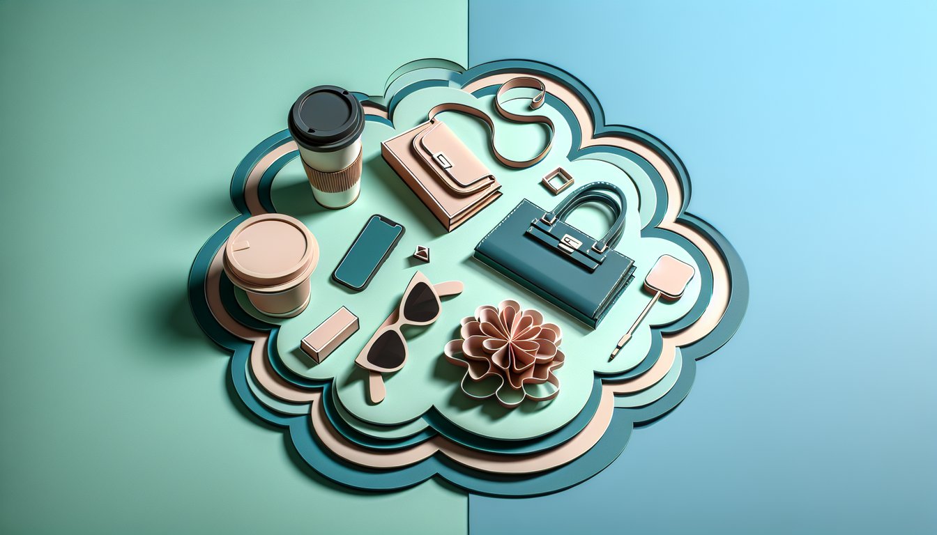 Paper art illustration with stylized quiz title Am I Basic, playful icons, score meter and friends chat on teal background