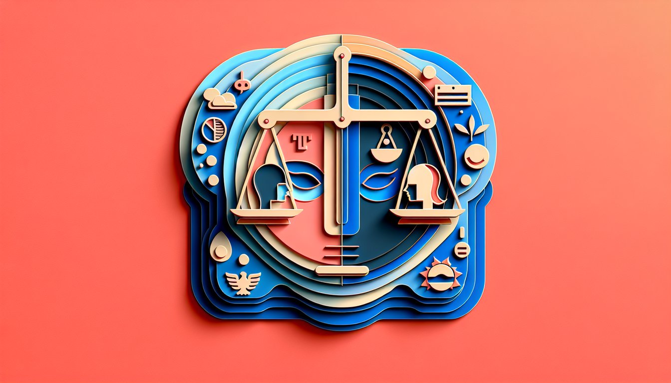 Paper art illustration of submissive and dominant symbols with quiz prompt on coral background