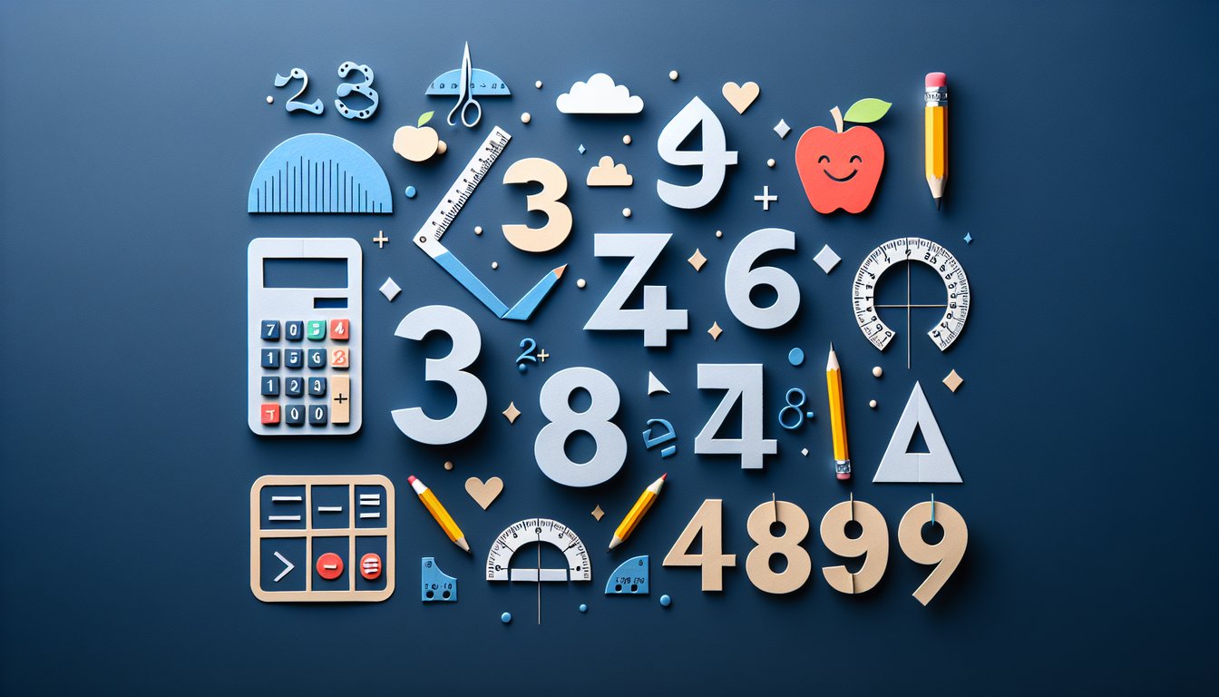 Colorful paper art promoting a Primary 5 Averages math trivia quiz for students.
